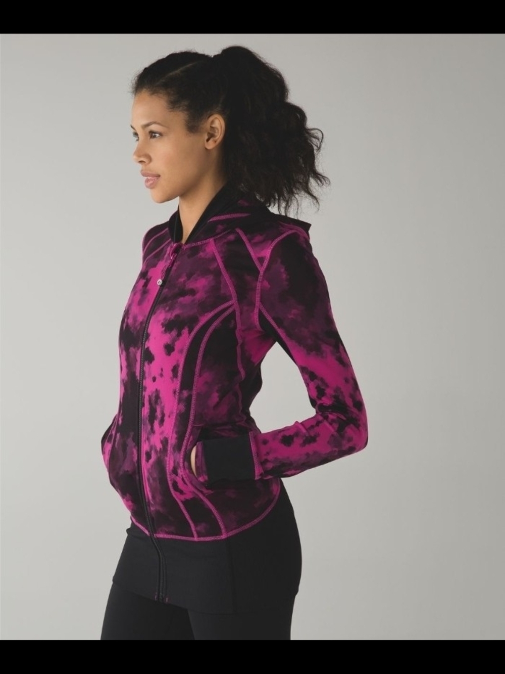 Lululemon Daily Practice jacket - Pink & Black $118 retail